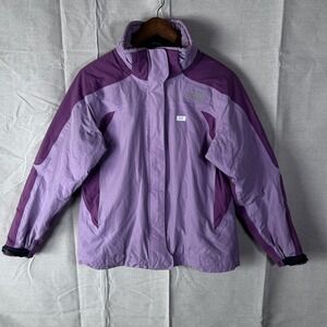 The North Face HyVent Summit Series Purple Two Tone Hooded Ski Jacket Womens M